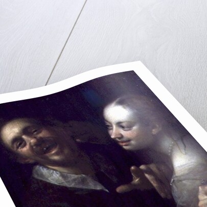 A Laughing Couple, self portrait of the artist with his wife, 1596 by Johann or Hans von Aachen