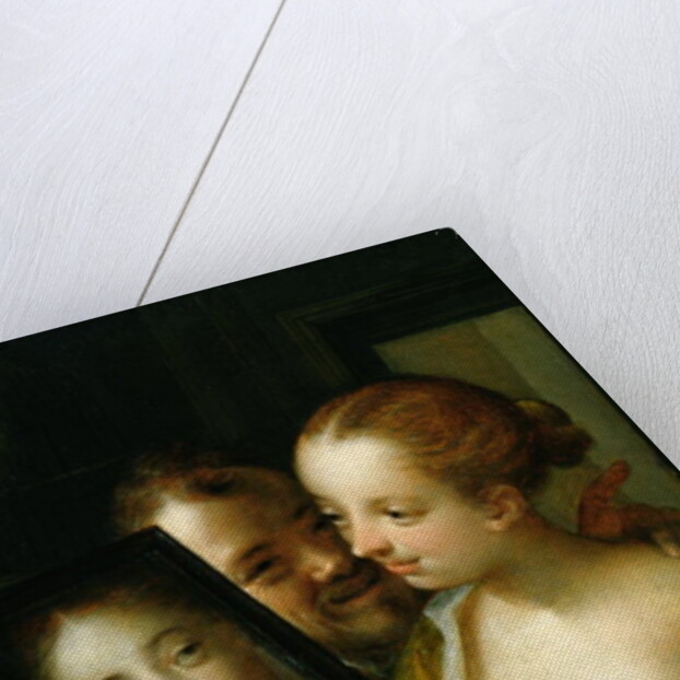 Laughing Couple with a mirror, 1596 by Johann or Hans von Aachen