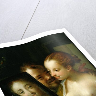 Laughing Couple with a mirror, 1596 by Johann or Hans von Aachen