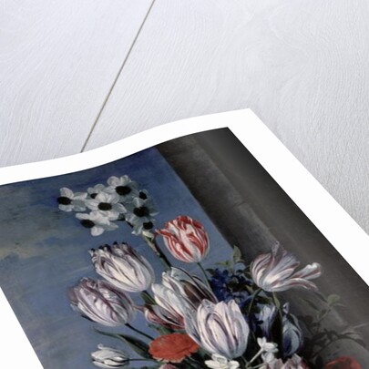 Flowers in a Crystal Vase, 1652 by Jan van den Hecke