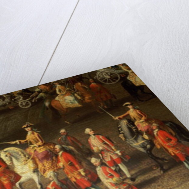 A Cavalcade in the Winter Riding School of the Vienna Hof to celebrate the defeat of the French army at Prague, 1743 by Martin van Mytens or Meytens