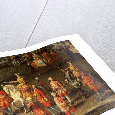 A Cavalcade in the Winter Riding School of the Vienna Hof to celebrate the defeat of the French army at Prague, 1743 by Martin van Mytens or Meytens