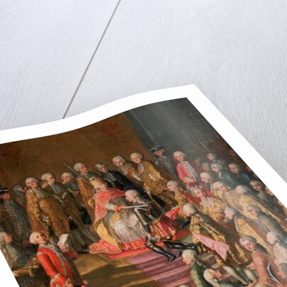 The Investiture of Joseph II Emperor of Germany in Frankfurt Cathedral, following his coronation, 1764 by Martin van Mytens or Meytens