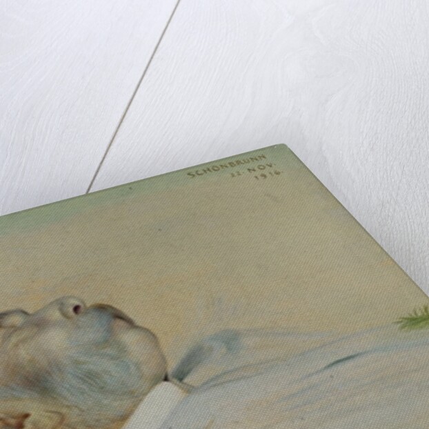 Emperor Franz Joseph I of Austria on his death-bed, 1916 by Franz von Matsch