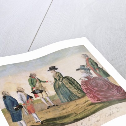 Meeting between Joseph II of Germany and Empress Catherine the Great at Koidak, 18th May, 1787 by Johann Hieronymus Loeschenkohl