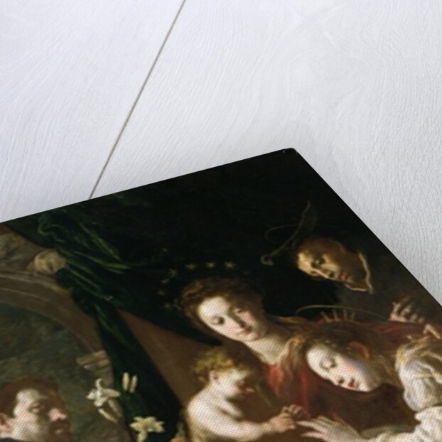 Mystical marriage of St. Catherine and the Christ Child with Peter the Martyr, 1617-21 by Domenico Fetti or Feti