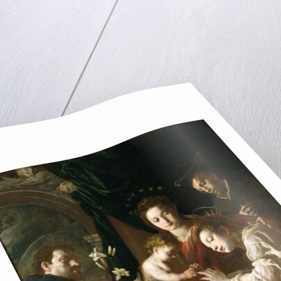 Mystical marriage of St. Catherine and the Christ Child with Peter the Martyr, 1617-21 by Domenico Fetti or Feti