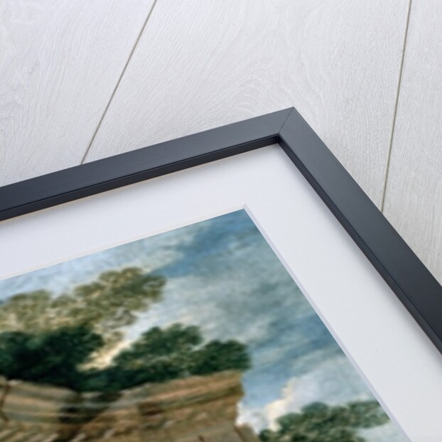 Landscape with ruins and a shepherd by Jean Lemaire