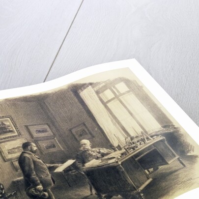 Emperor Franz Joseph I of Austria at his writing desk at Jagdrock by Wilhelm Gause