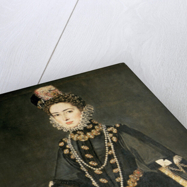 Infanta Catalina Micaela, Duchess of Savoy, daughter of Philip II of Spain and Isabella of Valois, married Charles Emmanuel, Duke of Savoy, 1584 by Sofonisba Anguissola