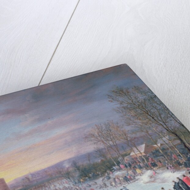 Ice Skating on the Stadtgraben in Brussels, 1649 by Robert van den Hoecke