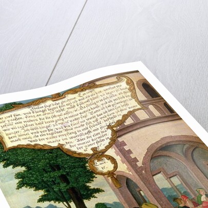 The Parable of the Prodigal Son, section from the Mompelgarter Altarpiece by Matthias Gerung or Gerou