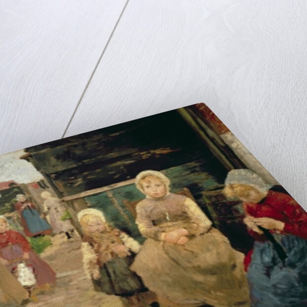 Fisherman's children in Zandroot, 1882 by Fritz von Uhde