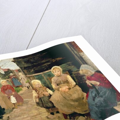 Fisherman's children in Zandroot, 1882 by Fritz von Uhde