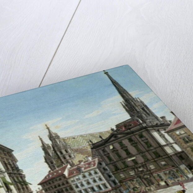 Stock-im-Eisen-Platz, with St. Stephan's Cathedral in the background by Karl von Schutz