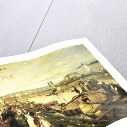 Fruit market in Schazel, near the Maria Theresa Bridge, Vienna, 1895 by Alois Schonn