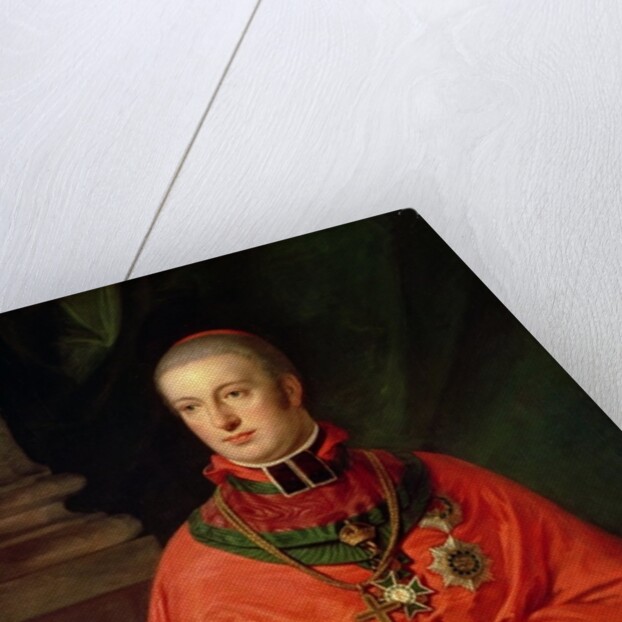 Rudolf of Habsburg, Archduke of Austria, youngest son of Leopold II, in cardinal's robes by Johann Baptist Edler von Lampi