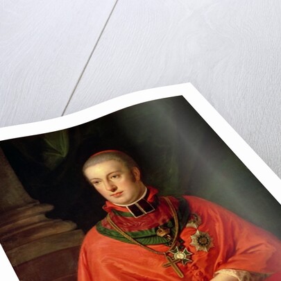 Rudolf of Habsburg, Archduke of Austria, youngest son of Leopold II, in cardinal's robes by Johann Baptist Edler von Lampi