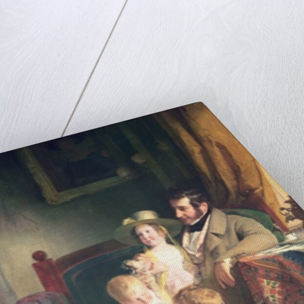 Rudolf von Arthaber with his Children Rudolf, Emilie and Gustav Looking at the Portrait of their Deceased Mother, 1837 by Friedrich von Amerling