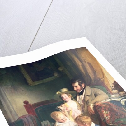 Rudolf von Arthaber with his Children Rudolf, Emilie and Gustav Looking at the Portrait of their Deceased Mother, 1837 by Friedrich von Amerling