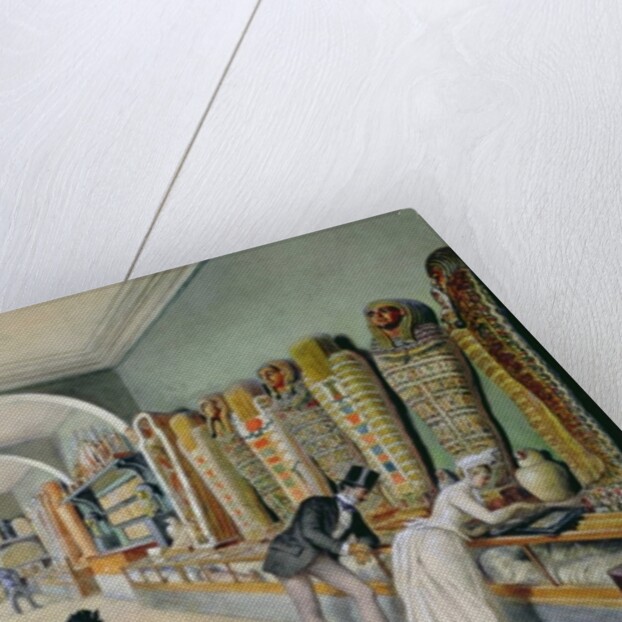 The Corridor and the last Cabinet of the Egyptian Collection in the Ambraser Collection of the Lower Belvedere, 1875 by Carl Goebel