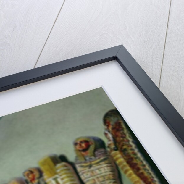 The Corridor and the last Cabinet of the Egyptian Collection in the Ambraser Collection of the Lower Belvedere, 1875 by Carl Goebel