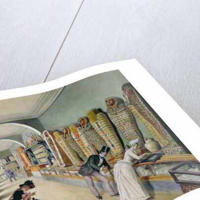 The Corridor and the last Cabinet of the Egyptian Collection in the Ambraser Collection of the Lower Belvedere, 1875 by Carl Goebel