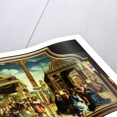 St. Thomas and St. Matthew Altarpiece, centre panel of triptych depicting scenes from the lifes of the two saints including St. Thomas's martyrdom, c.1515 by Bernard van Orley