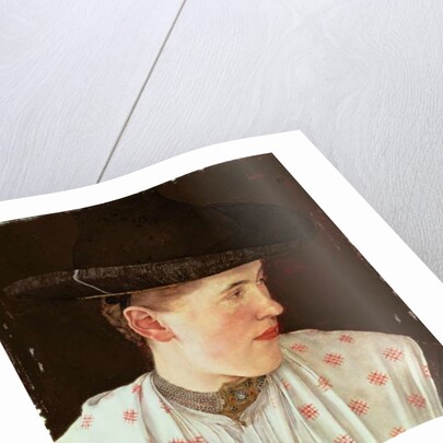 Head of a Peasant Girl, c.1880 by Wilhelm Maria Hubertus Leibl