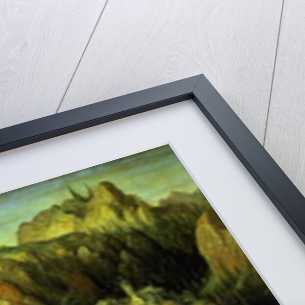 Mountain Landscape with a surprise attack, c.1585 by Lucas van Valckenborch