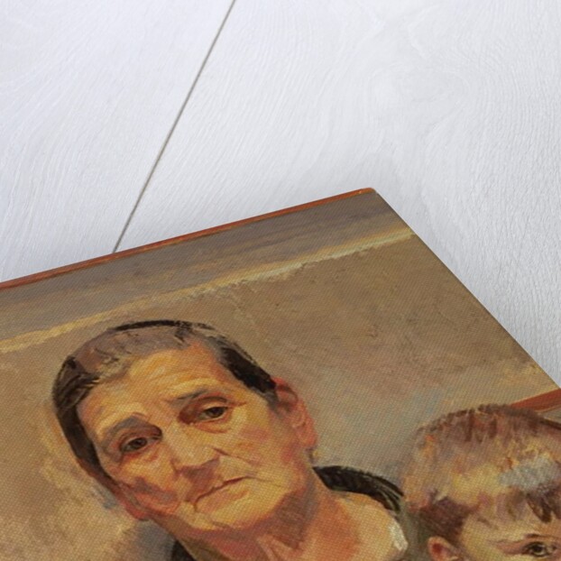 The Artist's Mother with a young child by Franz Wiegele