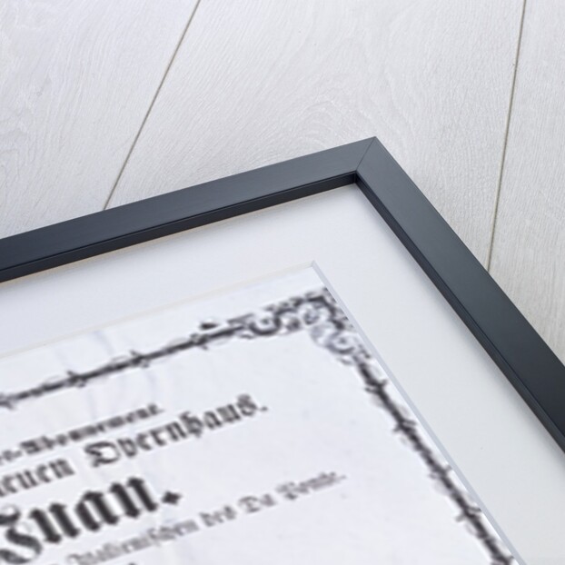 Poster advertising a performance of 'Don Juan' by Wolfgang Amadeus Mozart May 1869 by Austrian School