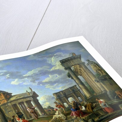 Roman Ruins with a Prophet, 1751 by Giovanni Paolo Pannini or Panini