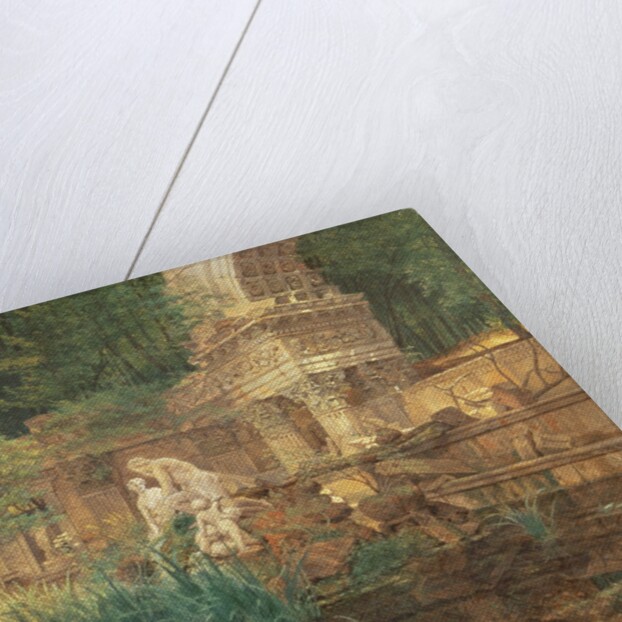 The Roman Ruins in the Gardens of Schonbrunn Palace by Ferdinand Georg Waldmuller