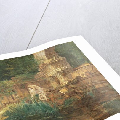 The Roman Ruins in the Gardens of Schonbrunn Palace by Ferdinand Georg Waldmuller