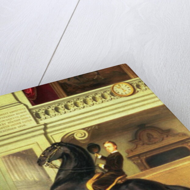 Crown Prince Rudolph of Austria on horseback in the Winter Riding School of the Hofburg, Vienna, 1870 by Austrian School