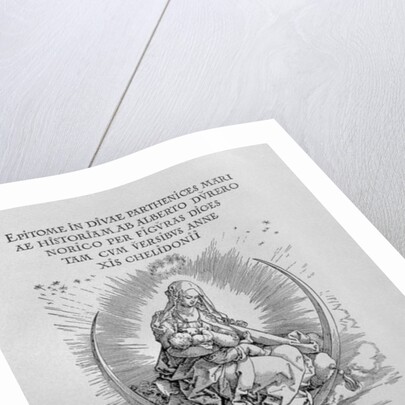 Madonna as nursing mother and divine being by Albrecht Dürer or Duerer