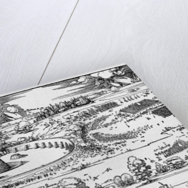 Demonstration of defensive measures to protect a city against a besieging army by Albrecht Dürer or Duerer