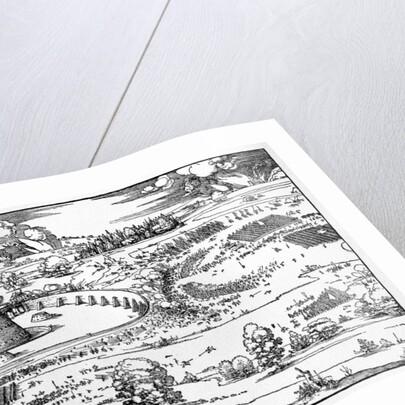 Demonstration of defensive measures to protect a city against a besieging army by Albrecht Dürer or Duerer