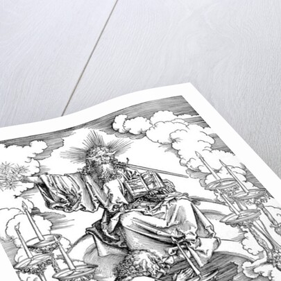 The Vision of The Seven Candlesticks from the 'Apocalypse' or 'The Revelations of St. John the Divine', pub. 1498 by Albrecht Dürer or Duerer