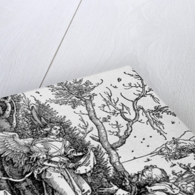 Joachim and the Angel from the 'Life of the Virgin' series, pub. 1511 by Albrecht Dürer or Duerer