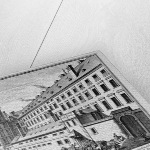 View of the new Observatory in the Jesuit College, Vienna showing also the library and the church of St. Maria Rotunda by Salomon Kleiner