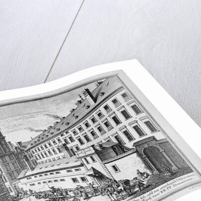 View of the new Observatory in the Jesuit College, Vienna showing also the library and the church of St. Maria Rotunda by Salomon Kleiner