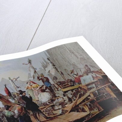 Barricades in the Stephansplatz, Vienna, 1848 by Edouard Ritter