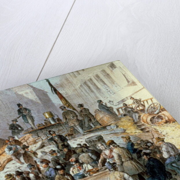 Barricades in Marzstrasse, Vienna, 1848 by Edouard Ritter