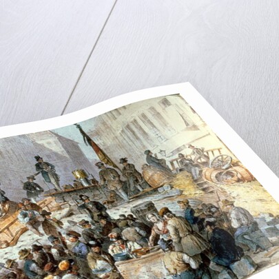 Barricades in Marzstrasse, Vienna, 1848 by Edouard Ritter