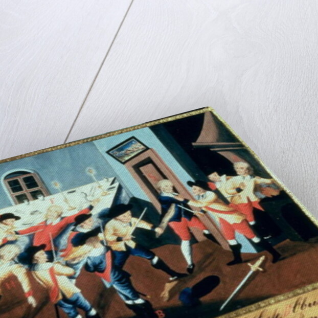 The arrest of Albrecht von Wallenstein at Eger by a force of Irish and Scottish officers under the command of General Butler, 1634 by Austrian School