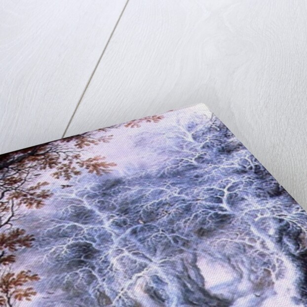 Winter Landscape with a Gypsy Encampment by Gysbrecht Lytens or Leytens