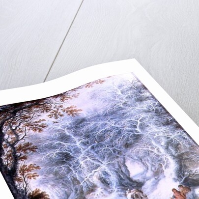 Winter Landscape with a Gypsy Encampment by Gysbrecht Lytens or Leytens