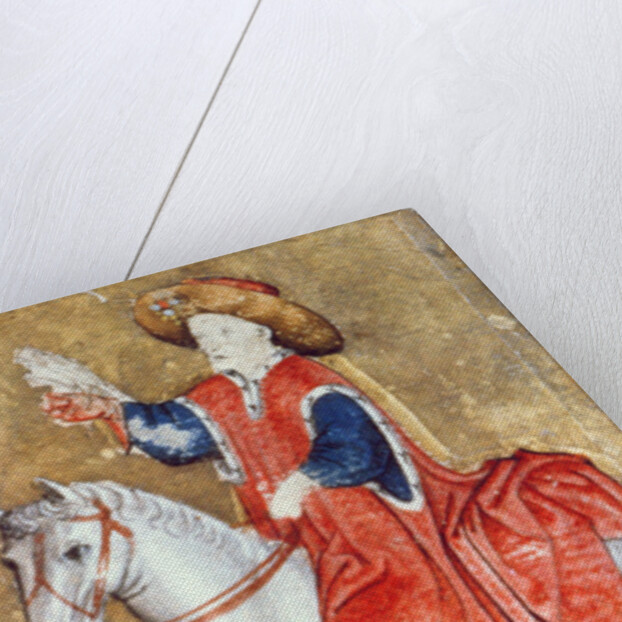 A mounted falconer by Konrad Witz